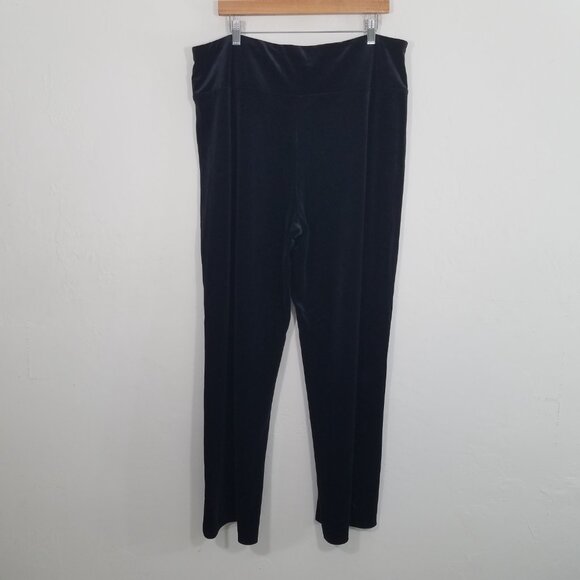 J. Jill Wearever Collectio Smooth-Fit Full Leg Pants Stretch Black Size XL - Picture 4 of 7